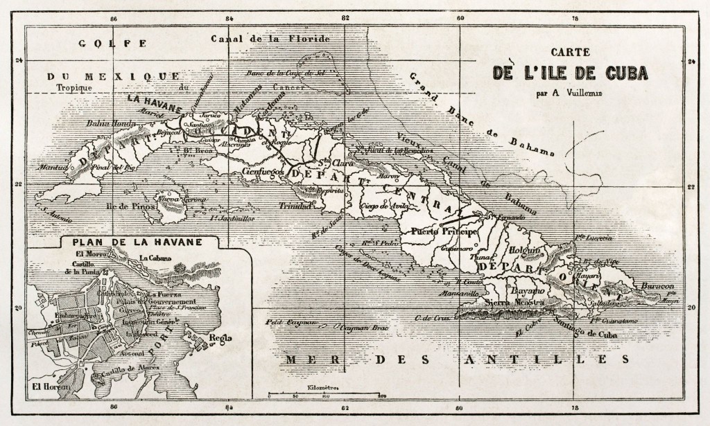 Historická mapa Kuby