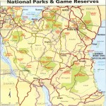 Orientační plánek národních parků Tanzánie