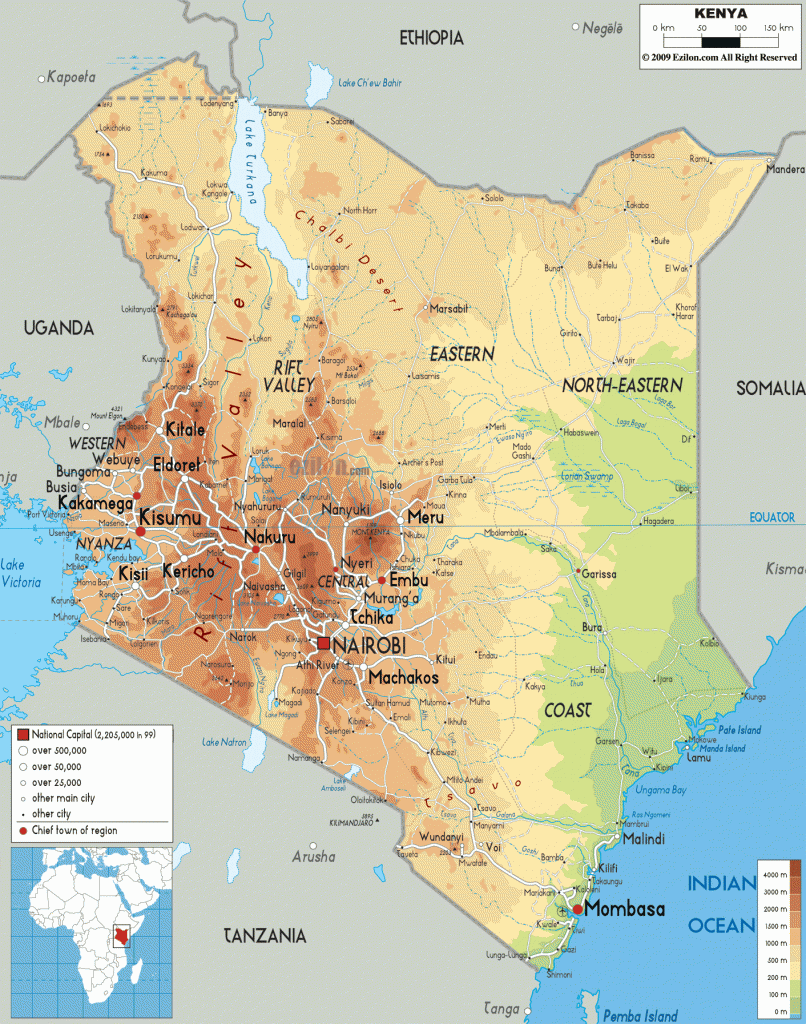 Mapa Keni