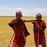 Masajové v národním parku Arusha