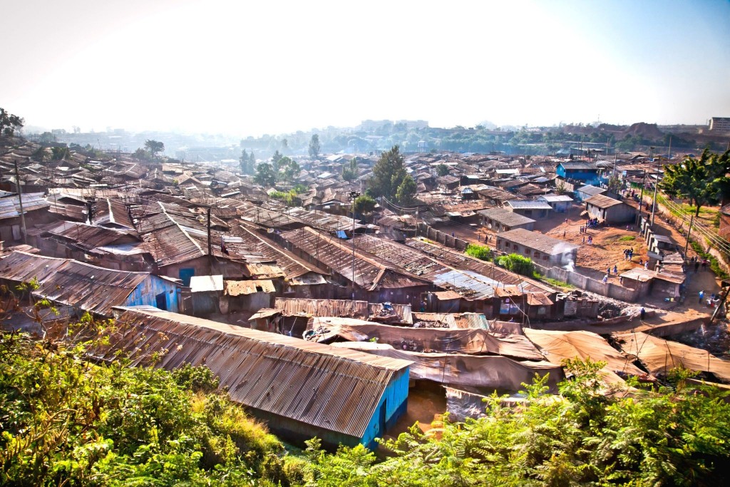 Slumy v nairobské čtvrti Kibera