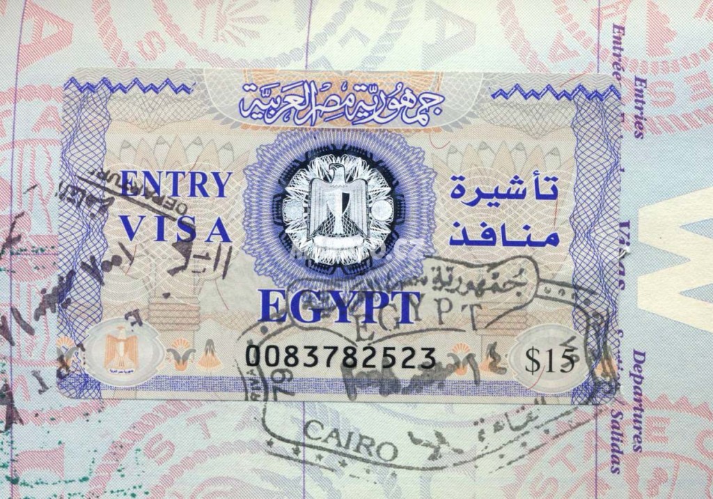 Egyptské vízum v pase