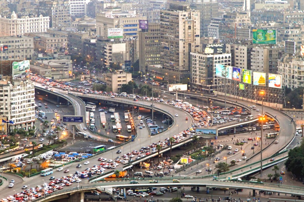 Dopravní zácpa v Káhiře
