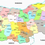 Administrativní mapa Bulharska