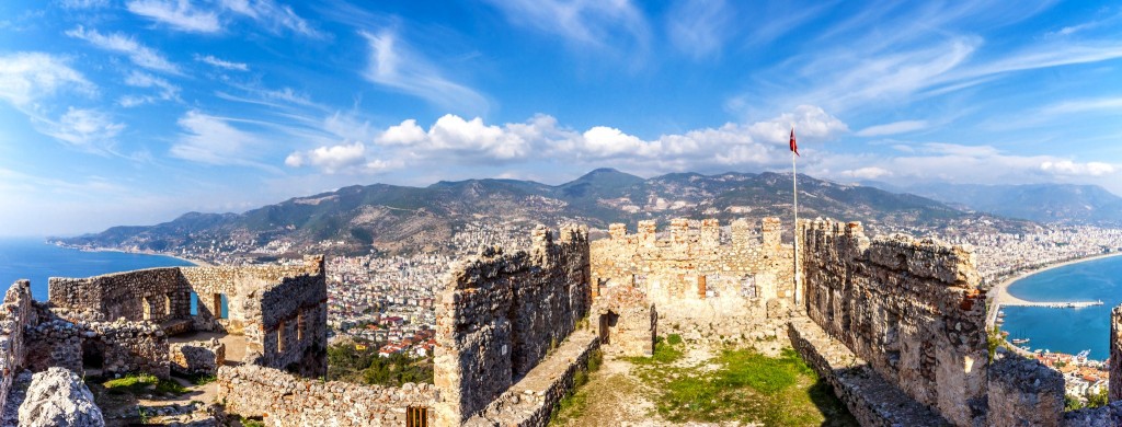 Výhled z hradu města Alanya
