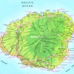 Mapa ostrova Kauai