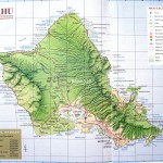 Mapa ostrova Oahu