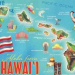 Orientační plánek Havajských ostrovů