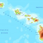 Mapa Havajských ostrovů