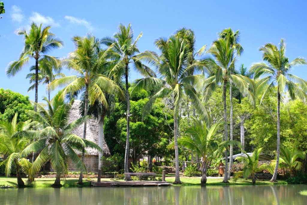 Polynéské kulturní centrum má krásný areál