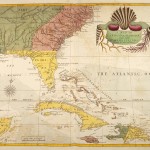Mapa Bahamských ostrovů a okolí z roku 1754