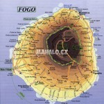 Mapa ostrova Fogo