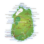 Mapa ostrova Maio