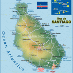 Mapa ostrova Santiago