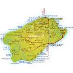 Mapa ostrova Santo Antao