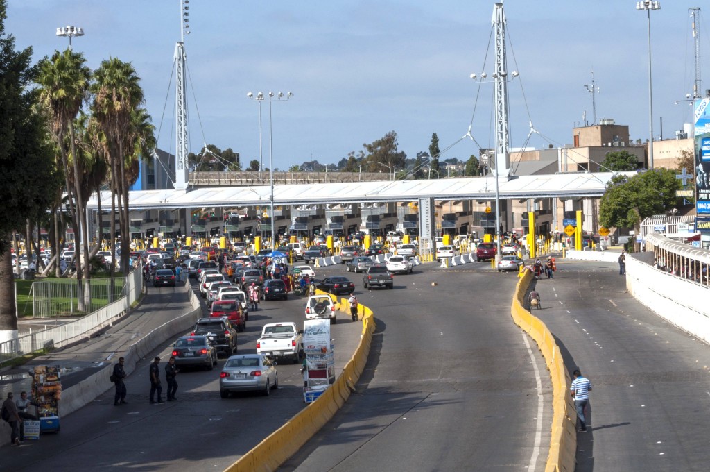 Hraniční přechod do města Tijuana