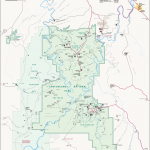 Mapa národního parku Canyonlands