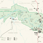 Mapa národního parku Grand Canyon