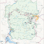 Mapa národního parku Rocky Mountain