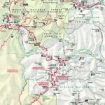Mapa národního parku Sequoia