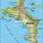 Mapa ostrova Mahé