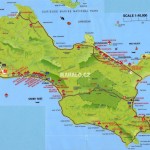 Mapa ostrova Praslin