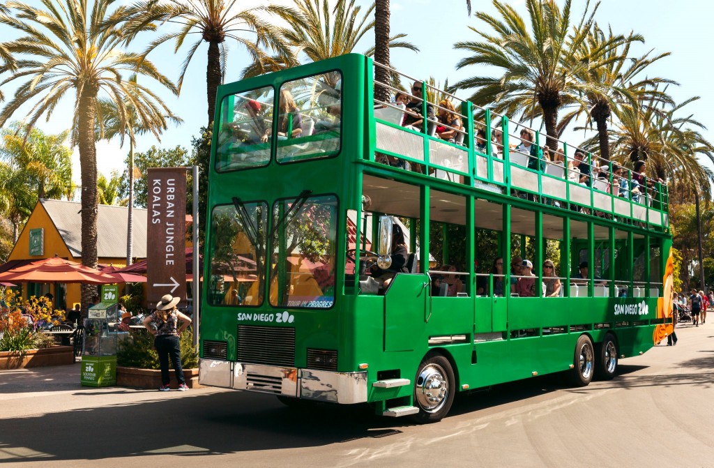 Vyhlídkový autobus v ZOO San Diega
