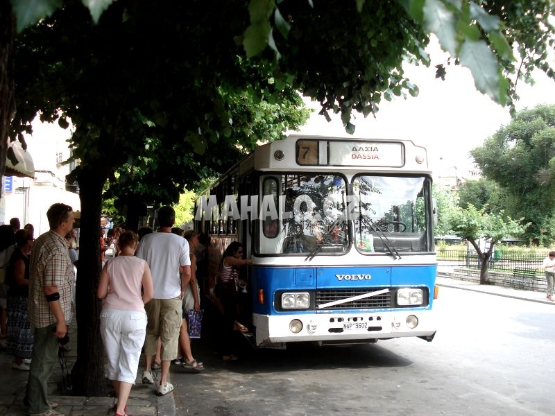 Modrý bus na Korfu