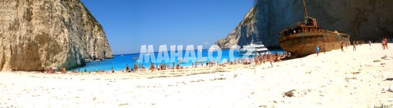 Vrak na pláži Navaggio