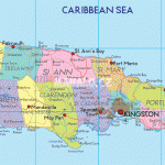 Mapa Jamajky - politická