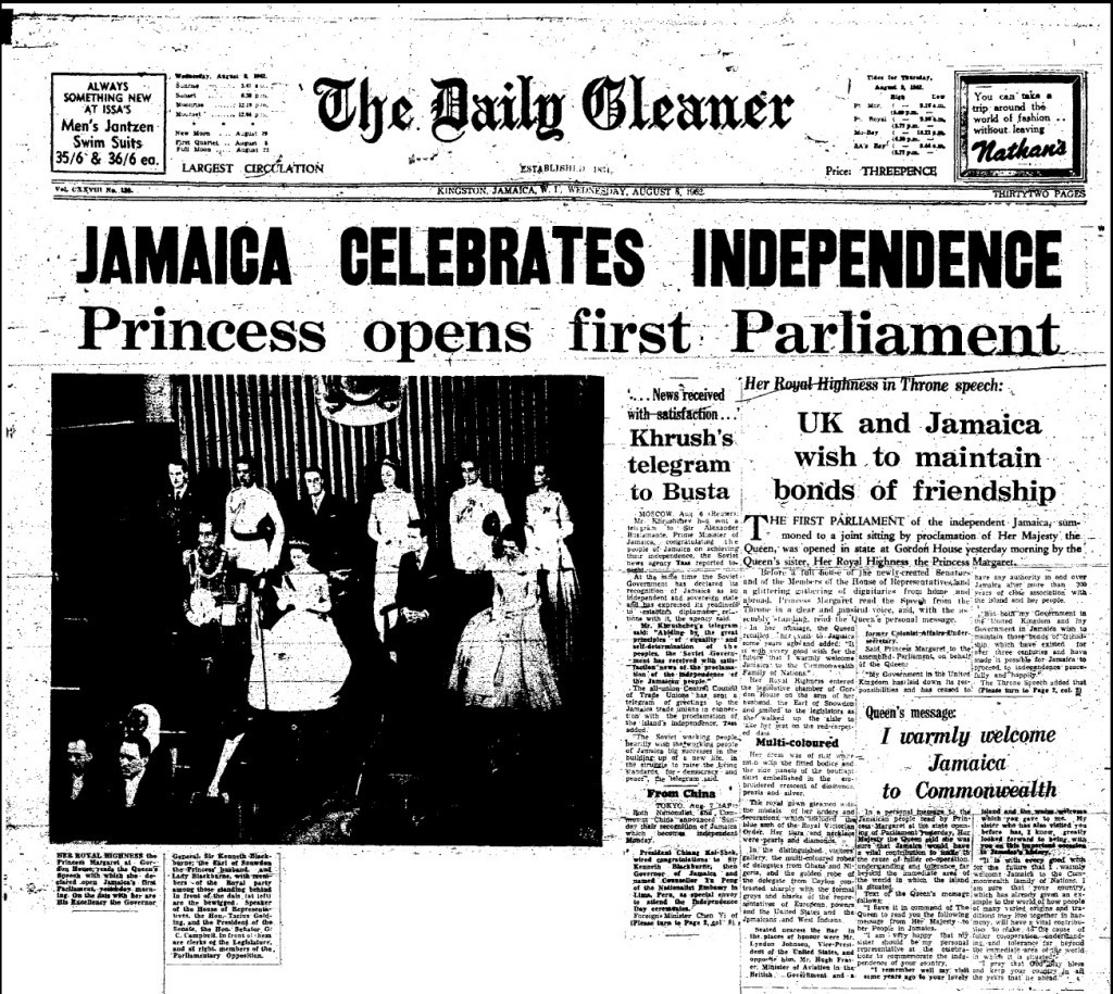 Jamajka oslavuje nezávislost