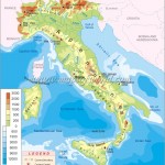 Mapa pohoří Itálie