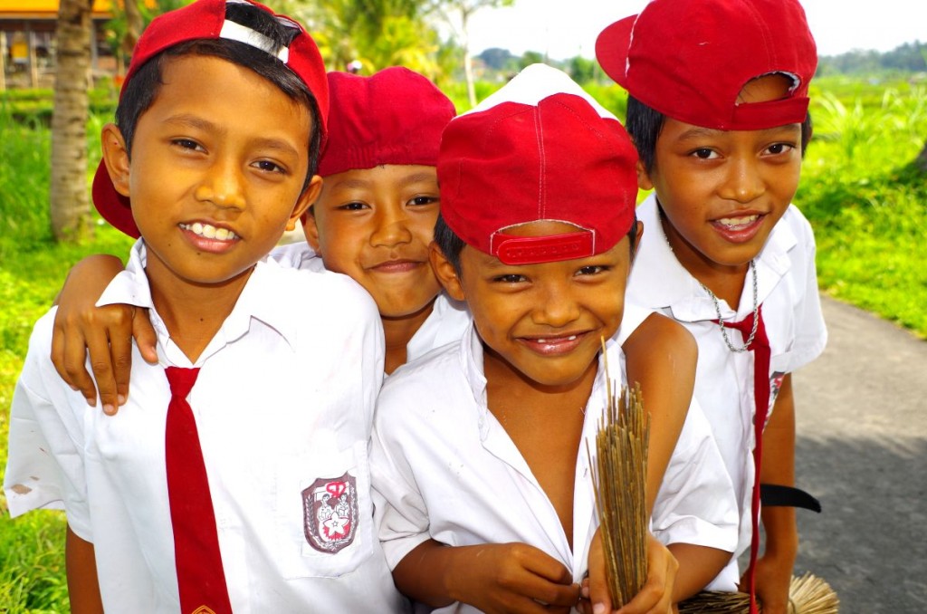Školáci v Indonésii