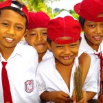 Školáci v Indonésii