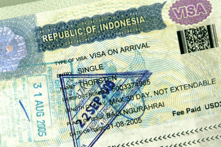 Indonéské vízum