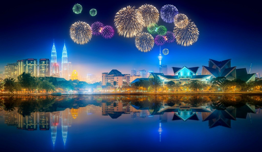Oslavy nového roku v Kuala Lumpur