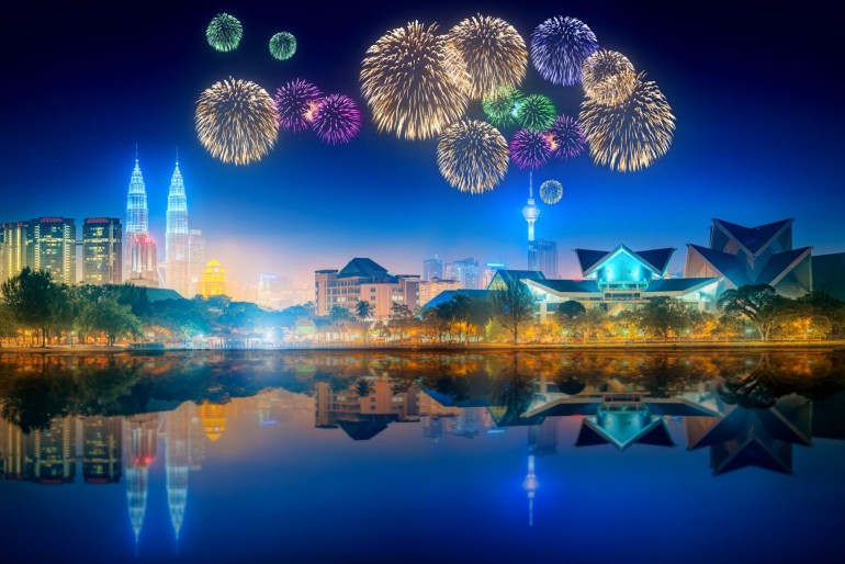 Oslavy nového roku v Kuala Lumpur