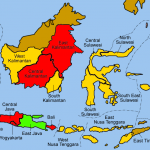 Plánek regionů Indonésie