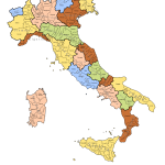 Mapa regionů Itálie