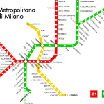 Plánek milánského metra