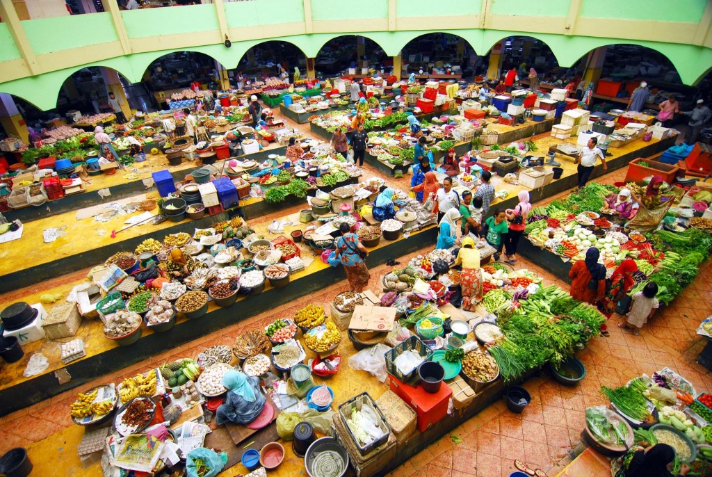 Centrální tržiště Siti Khadijah v Kota Bharu