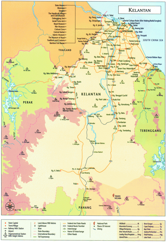 Mapa státu Kelantan