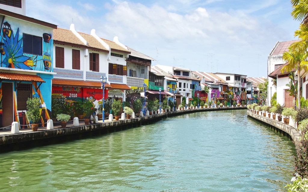 Řeka ve městě Melaka