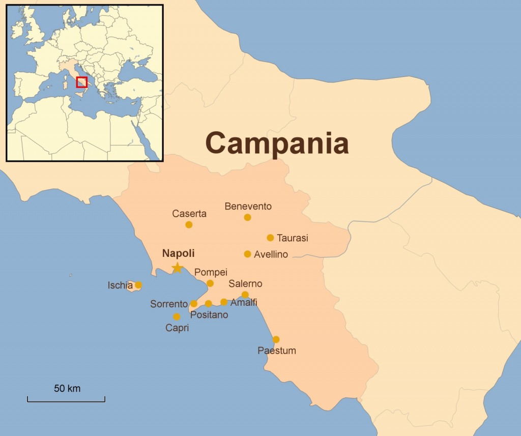 Mapa Kampánie