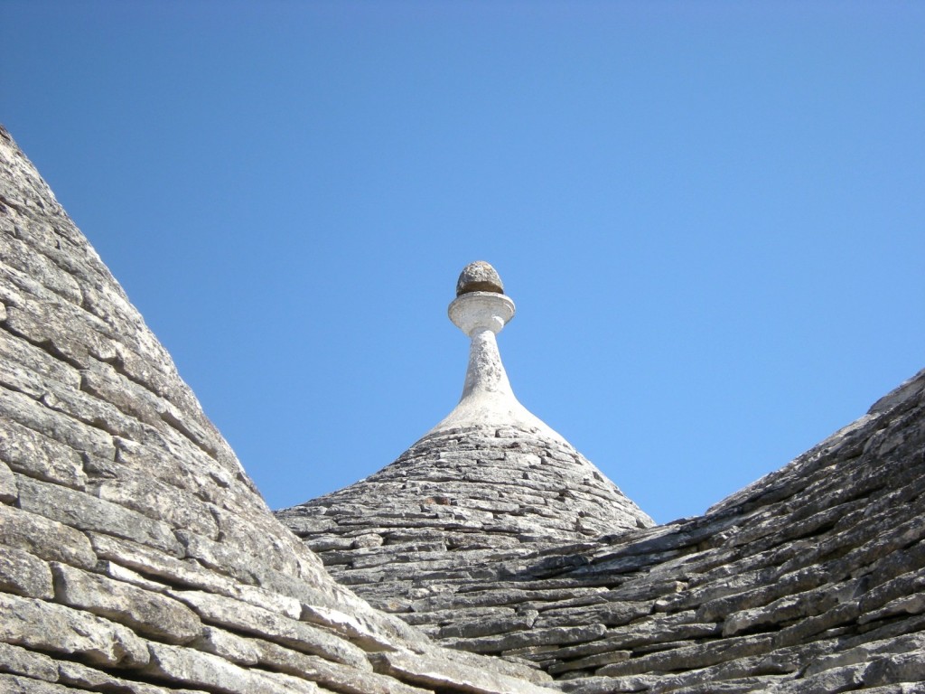Detail střechy domu trulli