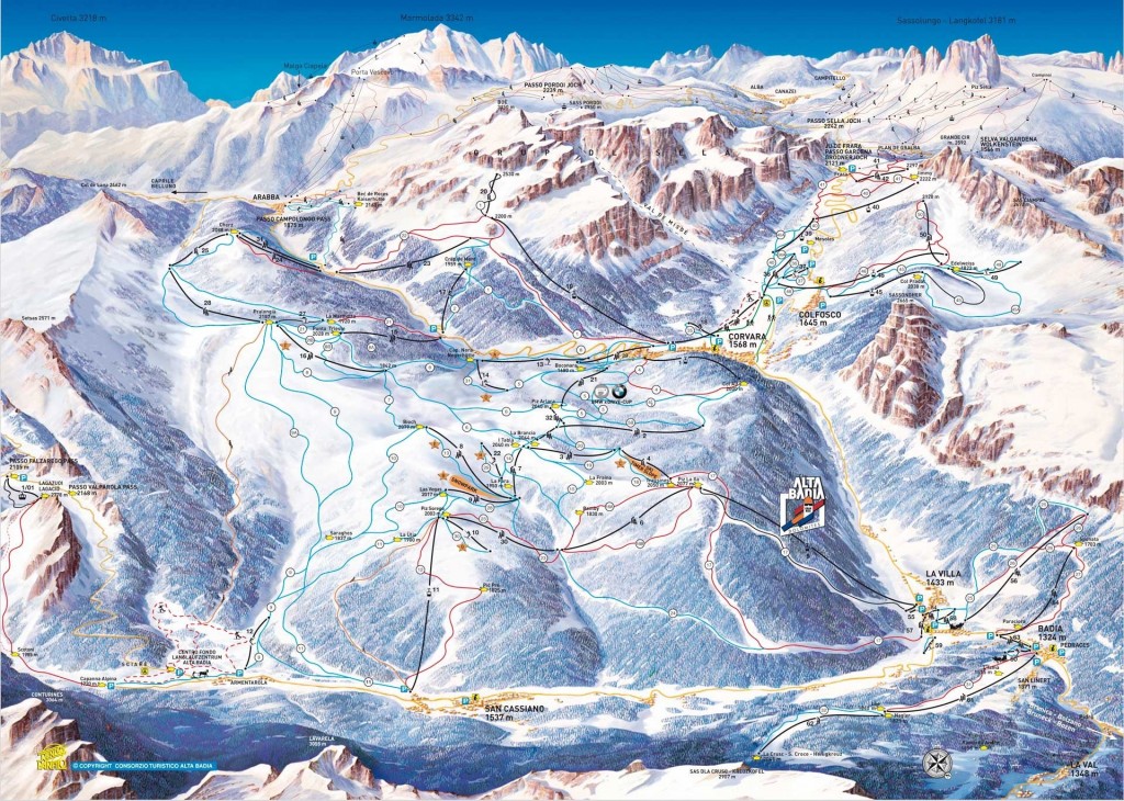 Mapa Alta Badia