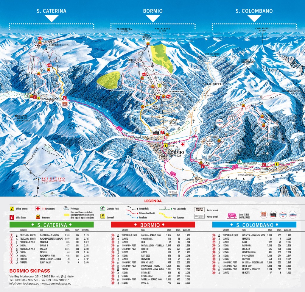 Mapa Alta Valtellina