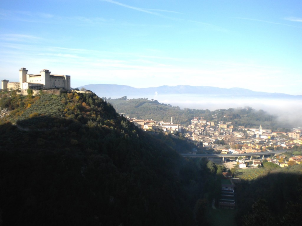 Pevnost Rocca nad městem Spoleto
