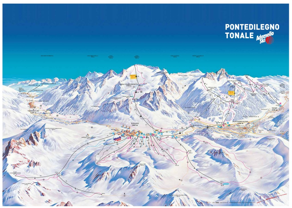 Mapa Passo Tonale
