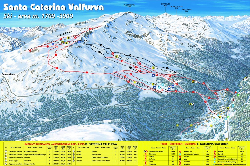 Mapa Santa Caterina Valfurva